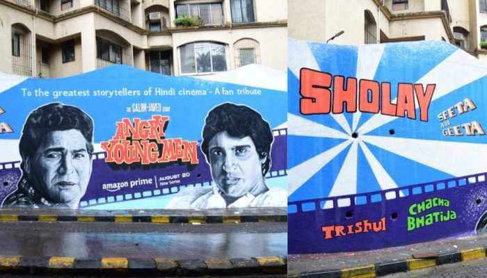  A Cinematic Tribute: Bandra Mural Celebrates Salim-Javed&#039;s Iconic Legacy in Hindi Cinema