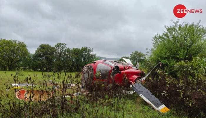 Pune Helicopter Crash: Chopper With 4 On Board Crashes Amid Heavy Rain; Pilot Injured