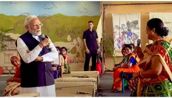 PM Modi Interacts With Lakhpati Didis In Maharashtra’s Jalgaon, Announces ₹2,500 Cr Fund, ₹5,000 Cr In Loans