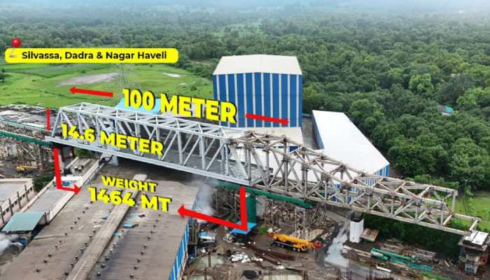 100 Metre Long Steel Bridge Launched In Dadra & Nagar Haveli For Bullet Train Project 100 Metre Long Steel Bridge Launched In Dadra & Nagar Haveli For Bullet Train Project