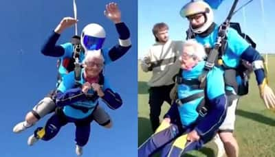 British World War II Veteran Aged ‘102 Year’ Celebrates Birthday With SkyDiving; Watch Incredible Video 