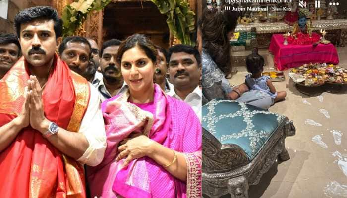 Janmashtami 2024: Ram Charan, Wife Upasana Celebrate Festival With Daughter Klin Kaara, Pet Dog Rhyme