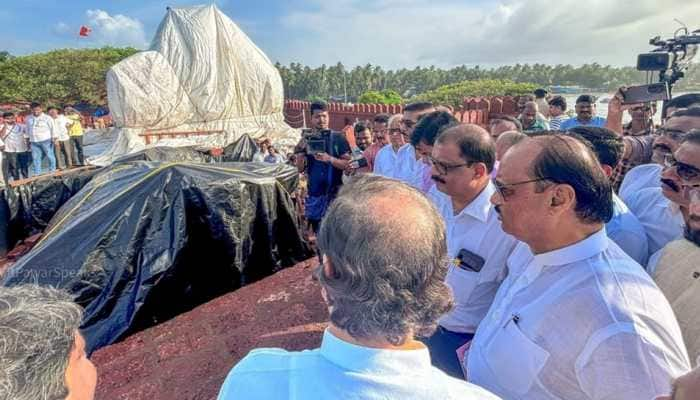 Shivaji Statue Collapse: Police Arrests Structural Consultant; Ajit Pawar Inspects Site