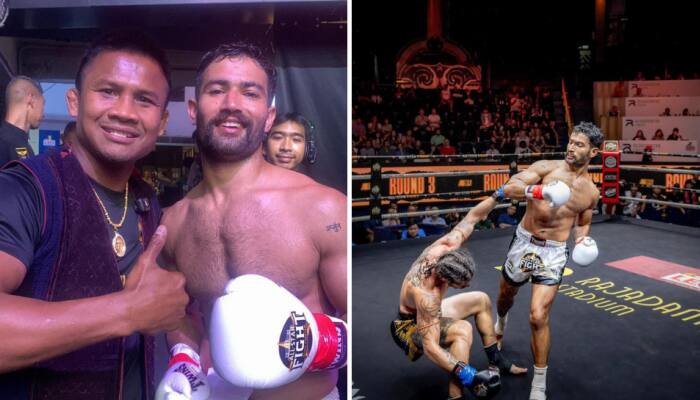 Ashish Raman Sethi Wins Best Fighter Award From Muay Thai Legend Buakaw After Beating Italian Ernesto