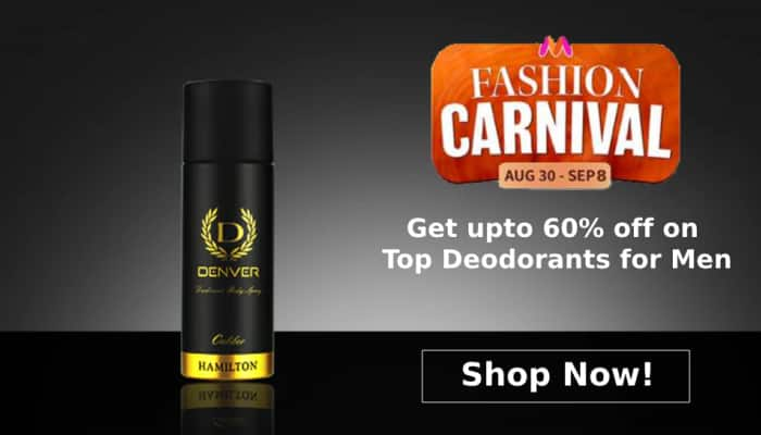  Myntra Fashion Carnival Sale Live: Get upto 60% off on Top Deodorants for Men