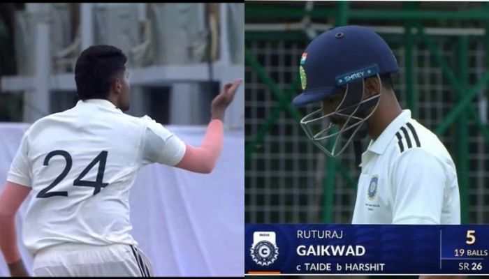 Harshit Rana's Flying Kiss Celebration Is Back, Send Off To Ruturaj Gaikwad Goes Viral - Watch