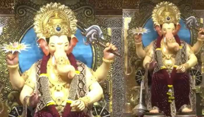 WATCH: First Glimpse of Lalbaugcha Raja Unveiled Ahead of Ganesh Chaturthi 2024