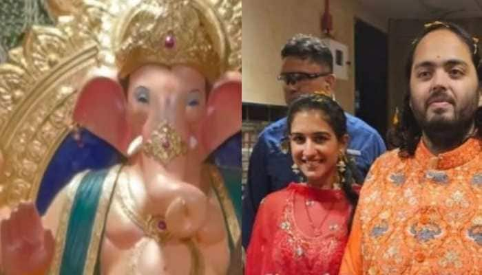 Ganesh Chaturthi 2024: Anant Ambani And Radhika Merchant Welcome &#039;Antilia Cha Raja&#039; In Grand Style - WATCH