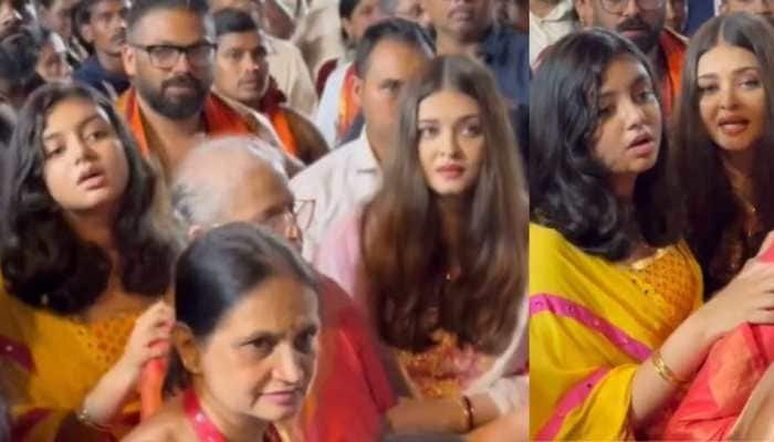 Aishwarya Rai Bachchan Protects Daughter Aaradhya In A Crowd; Netizens Question &#039;Where Is Abhishek&#039;