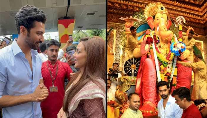 Vicky Kaushal Walks Barefoot At He Visits For Lalbaugcha Raja, Bumps Into Esha Deol 