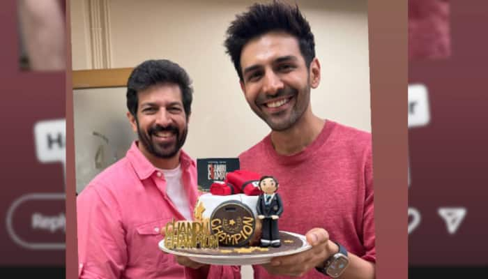 Kartik Aaryan Marks Director Kabir Khan&#039;s Birthday With &#039;Chandu Champion&#039; Cake