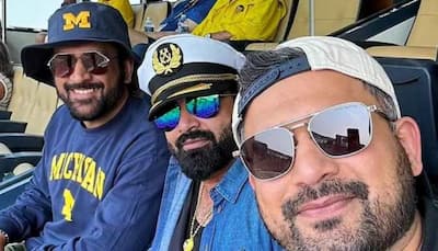 MS Dhoni’s Vacation Mode On, Enjoys American Football - SEE PICS