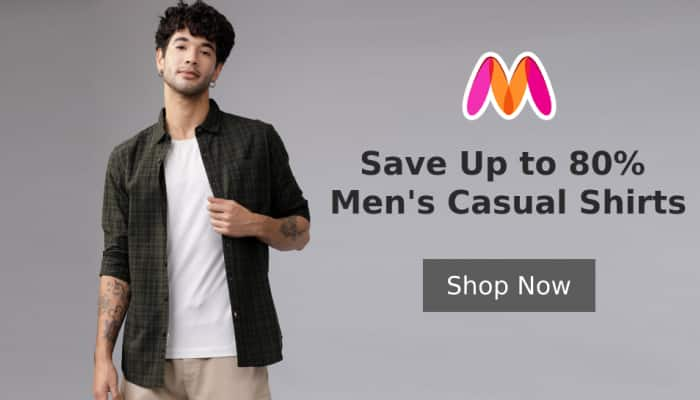 Top 5 Men&#039;s Casual Shirts: Get Up to 80% at Myntra&#039;s Big Fashion Festival Sale