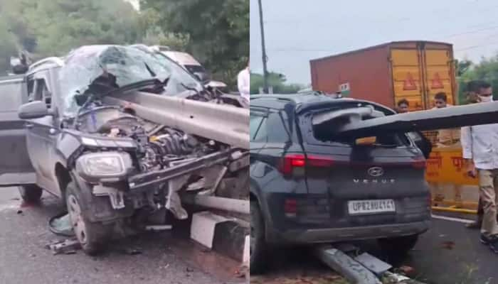 Delhi: 5 College Students Injured After Speeding SUV Crashes Into Guardrail Near Rajghat - Watch