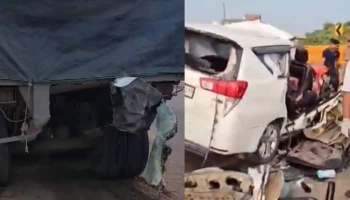 7 Killed As Car Collided Into Trailer Truck In Gujarat&#039;s Sabarkantha- Watch Video