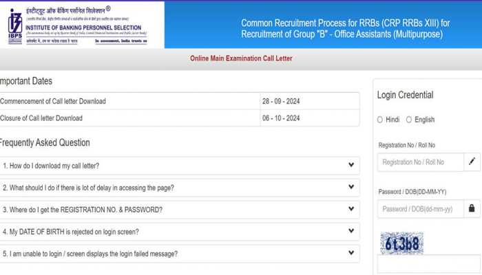 IBPS RRB Clerk Mains Admit Card 2024 Released At ibps.in- Check Direct Link, Steps To Download Here IBPS RRB Clerk Mains Admit Card 2024 Released At ibps.in- Check Direct Link, Steps To Download Here