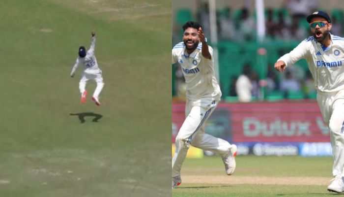 Rohit Sharma Takes Stunning One-Handed Catch, Kohli &amp; Siraj&#039;s Reaction Goes Viral During India vs Bangladesh 2nd Test In Kanpur - Watch