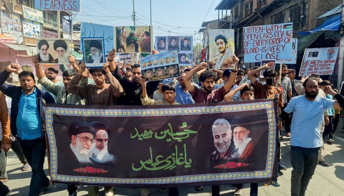 Protests Continue For 3rd Day In Parts Of Kashmir Over Hezbollah Leader Nasrallah&#039;s Killing