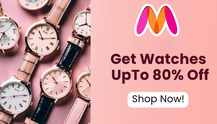 Grab Huge Discounts Up to 40-80%: Women's Watches at Myntras Big Fashion Sale