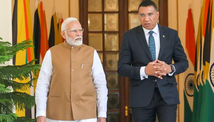 PM Modi Hosts Jamaican Counterpart Andrew Holness At Hyderabad House