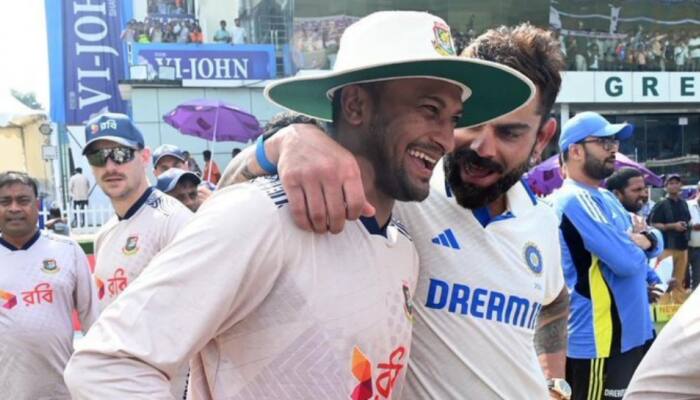 Virat Kohli Gifts Bat To Shakib Al Hasan Post IND vs BAN 2nd Test, Heartwarming Gesture Goes Viral