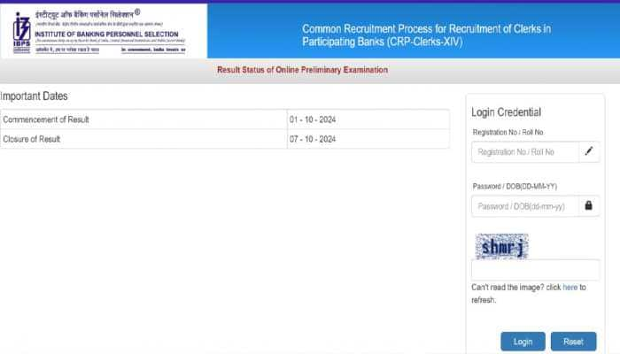 IBPS Clerk Prelims Result 2024 Declared At ibps.in- Check Direct Link Here