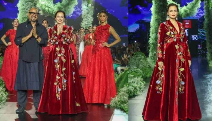 Dia Mirza Shines On The Runway, Talks Sustainability And Style At Lakme Fashion Week X FDCI