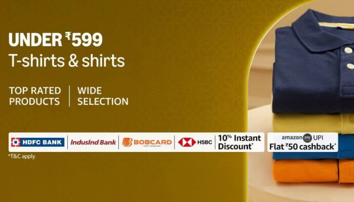 Top Tshirts &amp; Shirts Under Rs.599 On Amazon Dussehra Special 