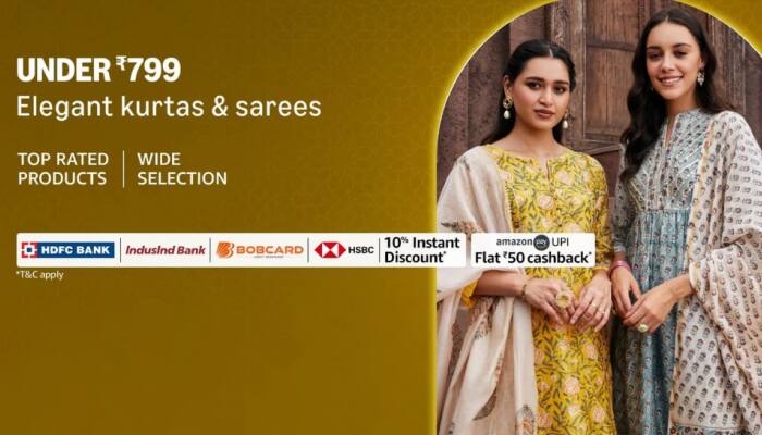 Top Elegant Kurtas &amp; Sarees Under Rs.799 On Amazon Dussehra Special 
