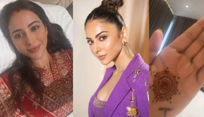 Rakul Preet Singh Marks Her First Karva Chauth Post-Wedding While On Bed Rest Rakul Preet Singh Marks Her First Karva Chauth Post-Wedding While On Bed Rest