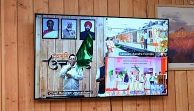 Uttarakhand CM Dhami Flags Off Lalkuan-Bandra Superfast Train