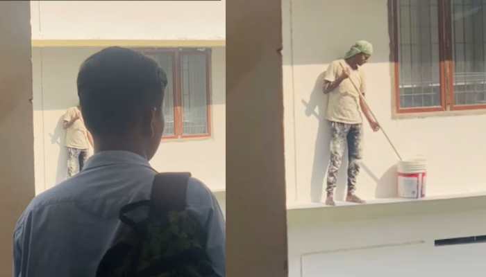 Viral Video: Laborer Halts Work For National Anthem, Igniting Online Debate