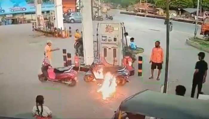 'On Dare' Drunk Man Ignites Fire At Petrol Pump In Hyderabad, Video Goes Viral