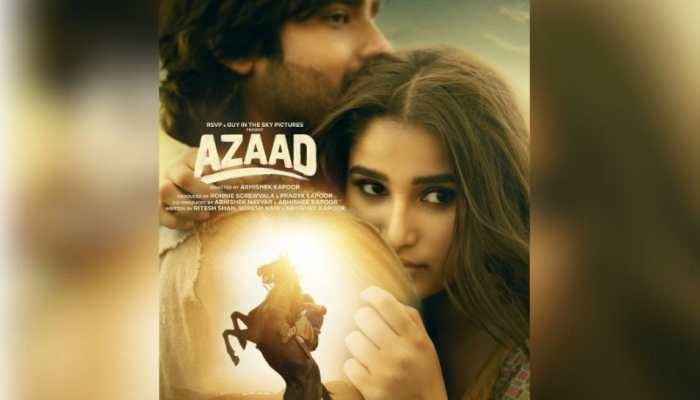 Ajay Devgn Drops First Look Poster Of Aaman Devgan And Rasha Thadani Starrer Azaad Ajay Devgn Drops First Look Poster Of Aaman Devgan And Rasha Thadani Starrer Azaad