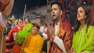 Parineeti Chopra And Raghav Chadha Attend Spiritual Maa Ganga Aarti In Varanasi With Family