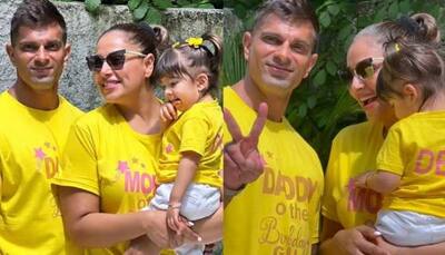 WATCH: Bipasha Basu And Karan Singh Grover Celebrate Daughter Devi’s 2nd Birthday In Adorable Matching Tees 
