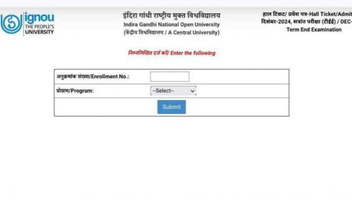 IGNOU Hall Ticket For December 2024 Term-End Examinations Released; Here's How To Download