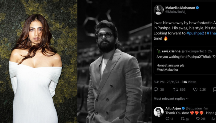 Malavika Mohanan Gushes Over Allu Arjun's Performance In Pushpa 2, Calls His Style And Dance 'Uff!' Malavika Mohanan Gushes Over Allu Arjun's Performance In Pushpa 2, Calls His Style And Dance 'Uff!'