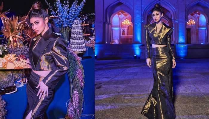 Mouni Roy Sizzles In Golden Dress At High And Mighty Fashion Event In Hyderabad - Pics