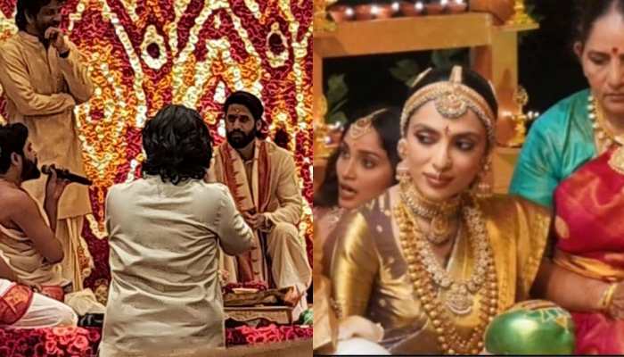 Naga Chaitanya-Sobhita Dhulipala's FIRST Wedding Pics Out: Catch Nagarjuna's First Glimpses From The Traditional Wedding Ceremony Naga Chaitanya-Sobhita Dhulipala's FIRST Wedding Pics Out: Catch Nagarjuna's First Glimpses From The Traditional Wedding Ceremony
