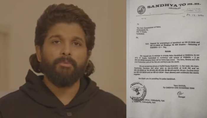 Allu Arjun Arrest: Viral Letter Reveals Police Deployment Requested For Pushpa 2 Screening Allu Arjun Arrest: Viral Letter Reveals Police Deployment Requested For Pushpa 2 Screening