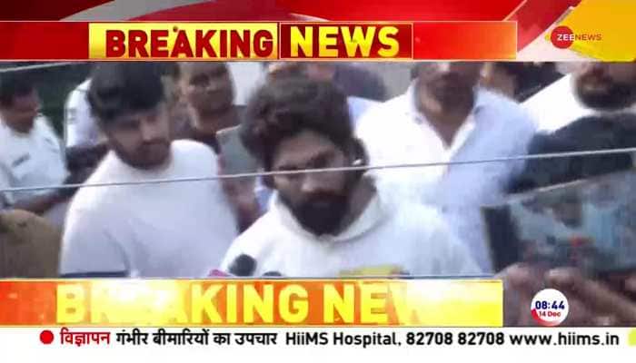 Actor Allu Arjun released from Hyderabad jail