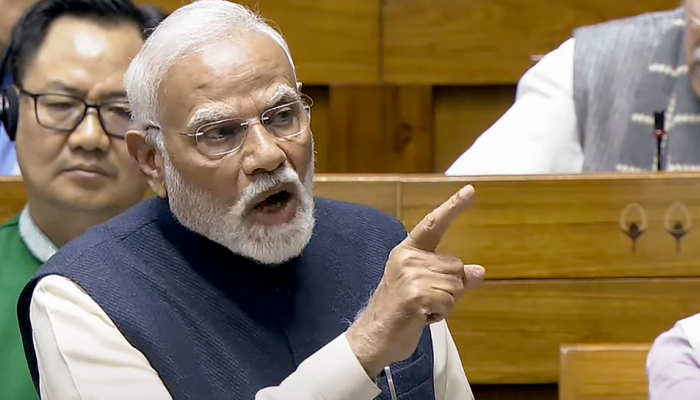 Congress Repeatedly Wounded Constitution After Tasting Blood: PM Modi In Parliament Congress Repeatedly Wounded Constitution After Tasting Blood: PM Modi In Parliament