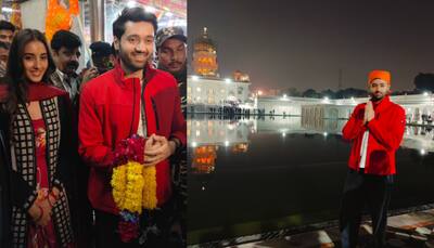 Utkarsh Sharma And Simrat Kaur Seek Divine Blessings At Pracheen Hanuman Temple And Bangla Sahib Ahead Of Vanvaas Release