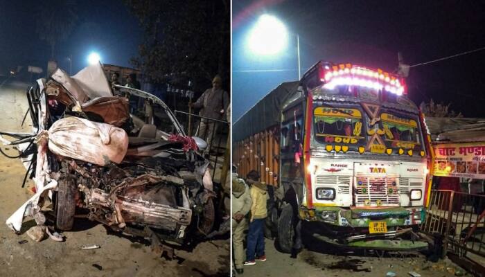 Six Members Of A Family Killed As Car Rams Into Truck In UP's Shahjahanpur