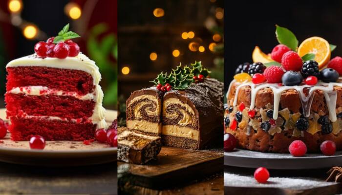 Easy Christmas Cake Recipes: Make Classic Fruitcake, Red Velvet Tree Cake, And Chocolate Yule Log At Home This Festive Season
