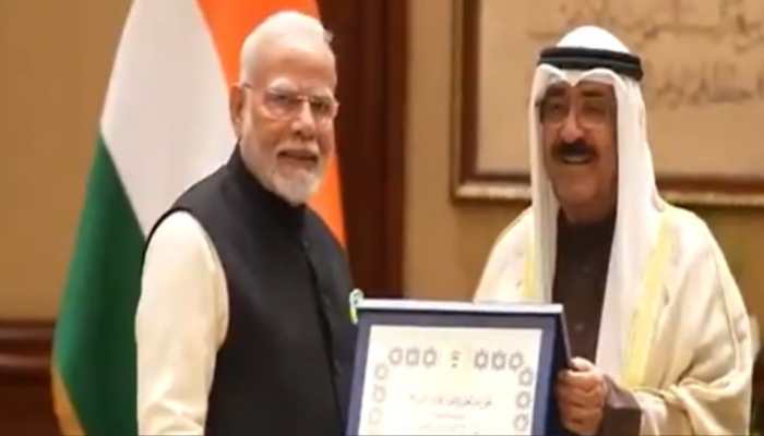 Modi In Kuwait: PM Honoured With Gulf Country's Highest Honour, 'The Order Of Mubarak Al Kabeer' Modi In Kuwait: PM Honoured With Gulf Country's Highest Honour, 'The Order Of Mubarak Al Kabeer'