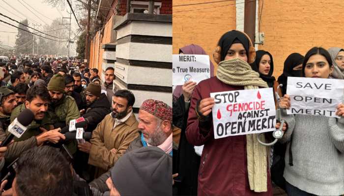 J&amp;K: NC MP Joins Protest Against Own Govt Outside CM Abdullah's Residence Over Reservation Policy