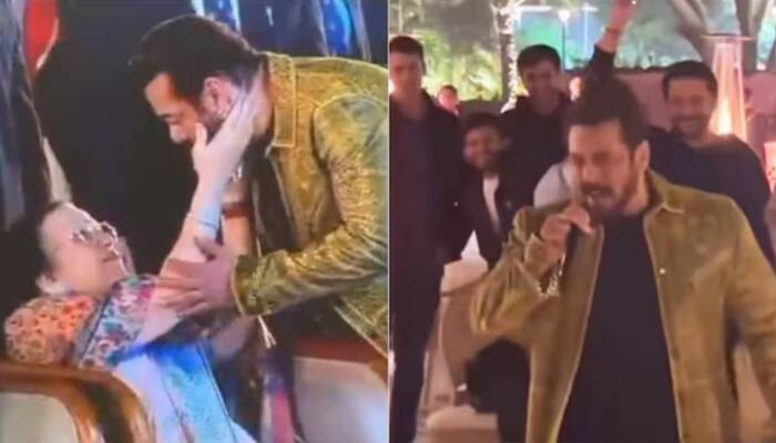 Salman Khan Dances To 'Oh Oh Jaane Jaana' And Shares A Warm Hug With Kokilaben Ambani In Jamnagar, Watch Video 