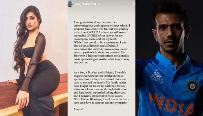 Yuzvendra Chahal Breaks Silence On Divorce Rumors With Wife Dhanashree Verma, 'I Am Grateful To All My Fans...'